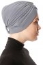 Arwa - Turban Crepe Chiffon Gris - Sehr-i Sal