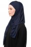 Asya - Hijab Pratique Viscose Bleu Marin