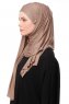 Asya - Hijab Pratique Viscose Taupe Foncé