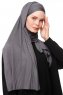 Asya - Hijab Pratique Viscose Gris Foncé
