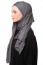 Asya - Hijab Pratique Viscose Gris Foncé