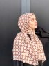 Atika - Hijab A Motifs En Coton Beige - Mirach