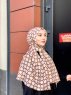 Atika - Hijab A Motifs En Coton Beige - Mirach