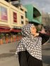 Atika - Hijab A Motifs En Coton Blanc - Mirach