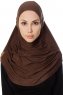 Ava - Hijab Al Amira Marron One-Piece - Ecardin