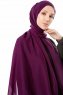 Ayla - Hijab Chiffon Violet Foncé