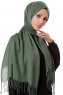 Aysel - Hijab Pashmina Vert Foncé - Gülsoy