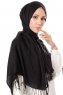 Aysel - Hijab Pashmina Noir - Gülsoy
