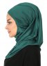 Wilda - Hijab En Coton Vert Foncé
