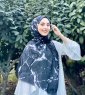 Benazir - Hijab A Motifs En Coton Noir