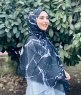 Benazir - Hijab A Motifs En Coton Noir
