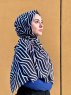 Berrin - Hijab A Motifs En Coton Noir - Mirach