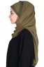 Carin - Hijab Chiffon Pratique Kaki