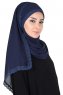 Carin - Hijab Chiffon Pratique Bleu Marin