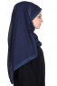 Carin - Hijab Chiffon Pratique Bleu Marin