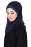 Carin - Hijab Chiffon Pratique Bleu Marin