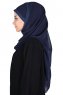 Carin - Hijab Chiffon Pratique Bleu Marin