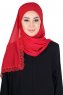 Carin - Hijab Chiffon Pratique Rouge