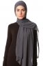 Derya - Hijab Pratique Chiffon Anthracite