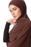 Derya - Hijab Pratique Chiffon Marron