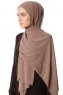 Derya - Hijab Pratique Chiffon Taupe Foncé