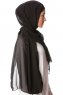 Derya - Hijab Pratique Chiffon Noir