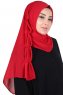 Disa - Hijab Chiffon Pratique Rouge