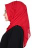 Disa - Hijab Chiffon Pratique Rouge