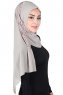 Disa - Hijab Chiffon Pratique Taupe