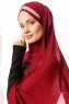 Duru - Hijab Jersey Bordeaux & Rose Foncé