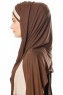 Duru - Hijab Jersey Marron & Taupe