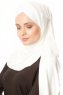 Duru - Hijab Jersey Crème & Blanc