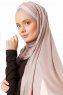 Duru - Hijab Jersey Gris Pierre & Vieux Rose