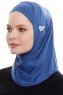 Elif - Hijab Sport Bleu - Ecardin