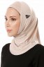 Elif - Hijab Sport Taupe Clair - Ecardin