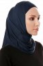 Elif - Hijab Sport Bleu Marin - Ecardin