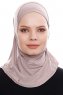 Elif - Hijab Sport Gris Pierre - Ecardin