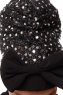 Enfleda - Turban Noir & Gris Clair