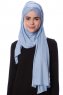 Eslem - Hijab Pile Jersey Bleu Clair - Ecardin