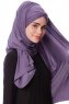 Eslem - Hijab Pile Jersey Violet Foncé - Ecardin