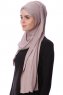 Eslem - Hijab Pile Jersey Gris Pierre - Ecardin