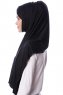 Eslem - Hijab Pile Jersey Noir - Ecardin