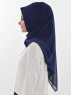 Evelina - Hijab Pratique Bleu Marin - Ayse Turban