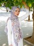 Fani - Hijab à Motifs Violet - Sal Evi