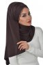 Filippa - Hijab Coton Pratique Marron - Ayse Turban