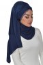 Filippa - Hijab Coton Pratique Bleu Marin - Ayse Turban