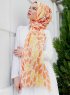 Gemila - Hijab à Motifs Orange - Sal Evi