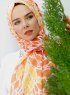 Gemila - Hijab à Motifs Orange - Sal Evi