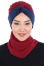 Gill - Hijab Pratique Bordeaux & Bleu Marin