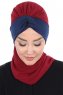 Gill - Hijab Pratique Bordeaux & Bleu Marin